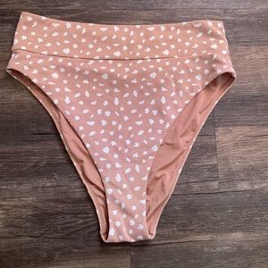 AERIE high waisted cheeky swim bottoms.